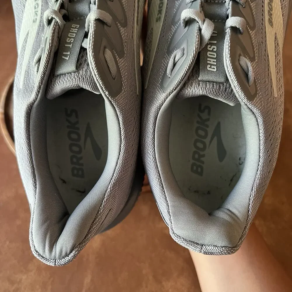 Brooks Ghost 17 Grey Neutral Cushion Running Sneakers Shoes Men’s Size 14 2E